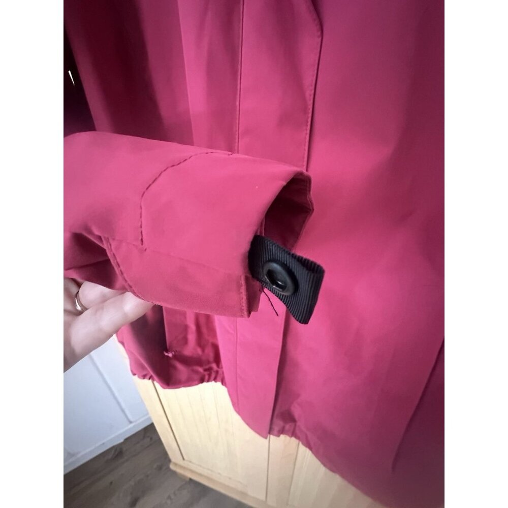 L. L. Bean Women’s Sz L Durable Water-Resistant Full Zip Hooded Burgundy Jacket - Picture 5 of 9
